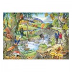 Puzzle   XXL Teile - Spaziergang am Fluss