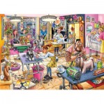 Puzzle  Jumbo-00589 Wasgij Mystery 23 - Hundesalon Pfötchen