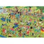 Puzzle  Jumbo-00624 Jan van Haasteren - Hunde-Hindernislauf