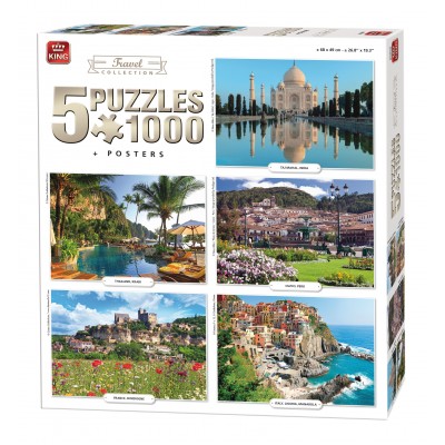 King-Puzzle-05208 5 Puzzles - Travel Collection