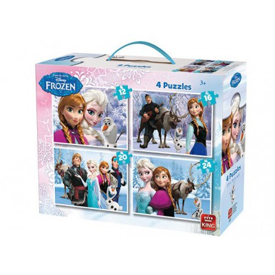 King-Puzzle-05237 4 Puzzles: Frozen - Die Eiskönigin