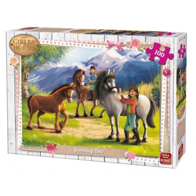 Puzzle King-Puzzle-05298 Girls & Horses