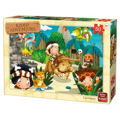 Puzzle King-Puzzle-05792 Kiddy Adventure - Höhlenmensch
