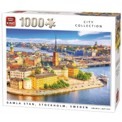 Puzzle King-Puzzle-55952 City Collection - Gamla Stan, Stockholm, Sweden