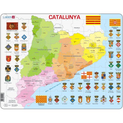 Larsen-A29-CT Rahmenpuzzle - Katalonien (auf Katalanisch)