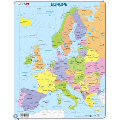 Larsen-A8-GB Rahmenpuzzle - Europa (auf Englisch)