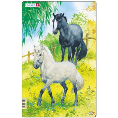 Larsen-H15-1 Rahmenpuzzle - Pferde