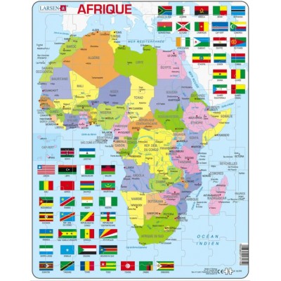 Larsen-K13-FR Rahmenpuzzle - Political Map of Africa (French)