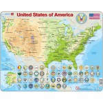  Larsen-K36-GB Rahmenpuzzle - United States of America (auf Englisch)