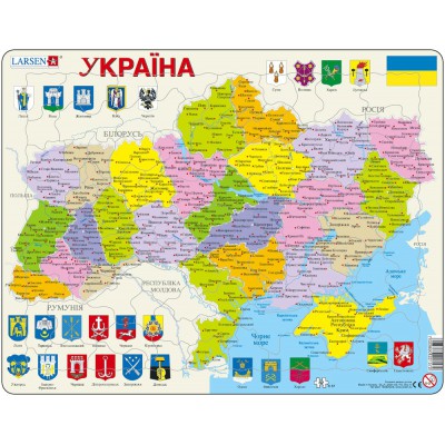 Larsen-K57 Rahmenpuzzle - Ukraine (auf Ukrainisch)
