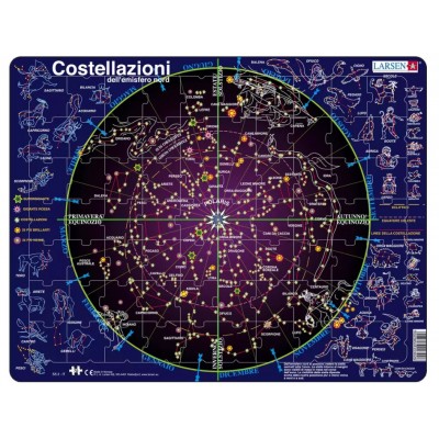Larsen-SS2-IT Rahmenpuzzle - Costellazioni (auf Italienisch)