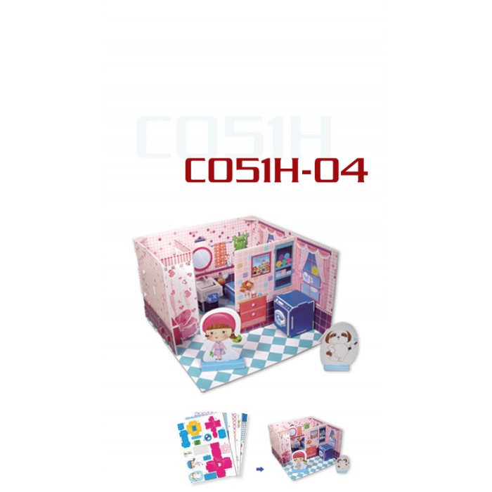 Cubic Fun 3D Puzzle - Honey Room: Badezimmer (Schwierigkeit: 3/8)
