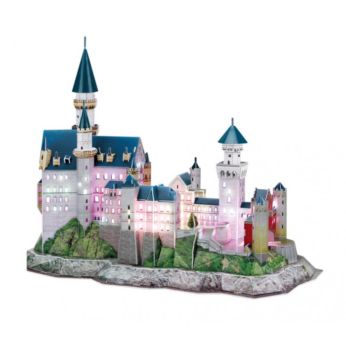 Cubic Fun Puzzle 3D mit LED - Schloss Neuschwanstein - Schwierigkeit 6/8
