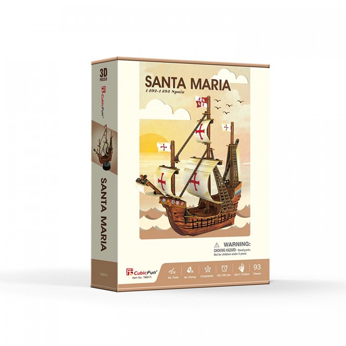 Cubic Fun 3D Puzzle - Santa Maria - Schwierigkeit: 4/6