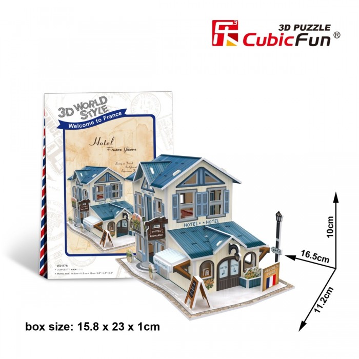 Cubic Fun 3D Puzzle World Style - Welcome to France