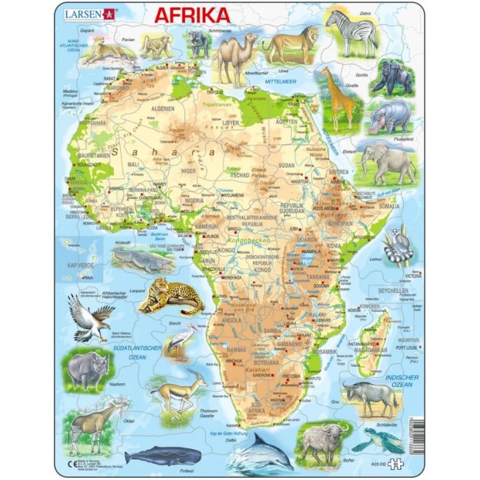 Larsen Rahmenpuzzle - Afrika und seine Tiere