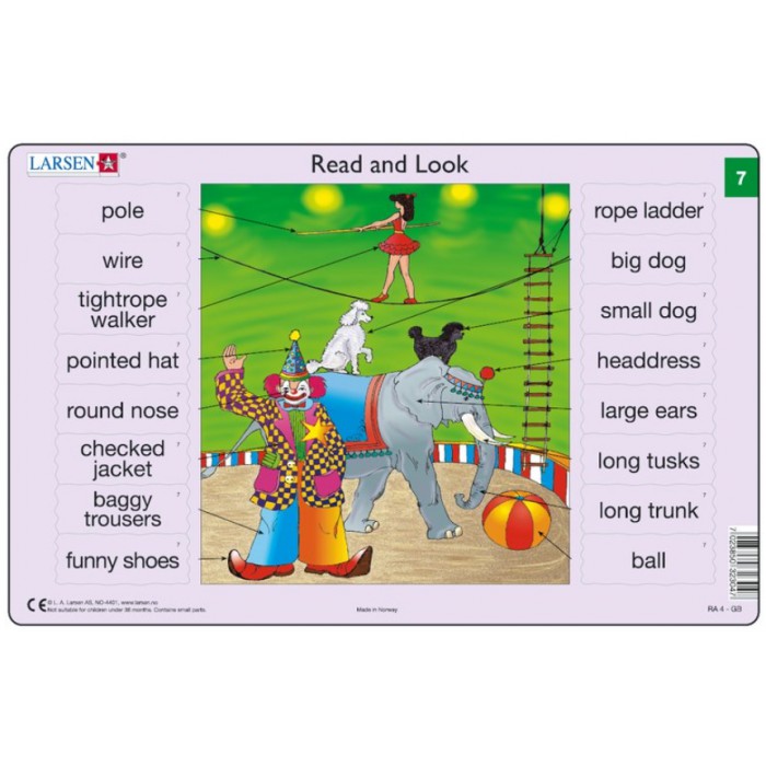 Larsen Rahmenpuzzle - Read and Look 07-08 (auf Englisch)