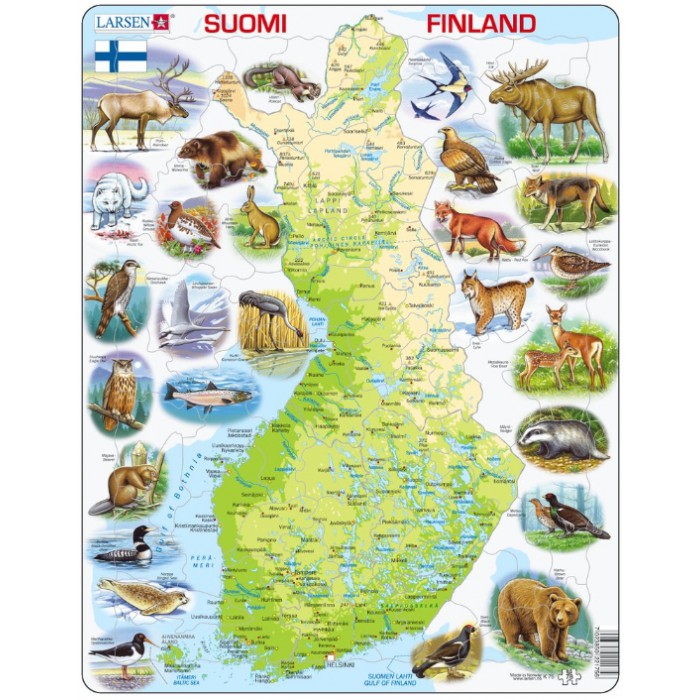 Larsen Rahmenpuzzle - Finnland (auf Finnisch)