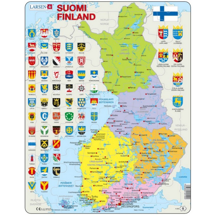 Larsen Rahmenpuzzle - Finnland (auf Finnisch)