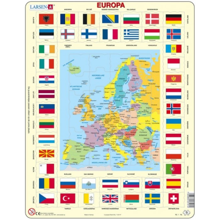 Larsen Rahmenpuzzle - Europa (Holländisch)