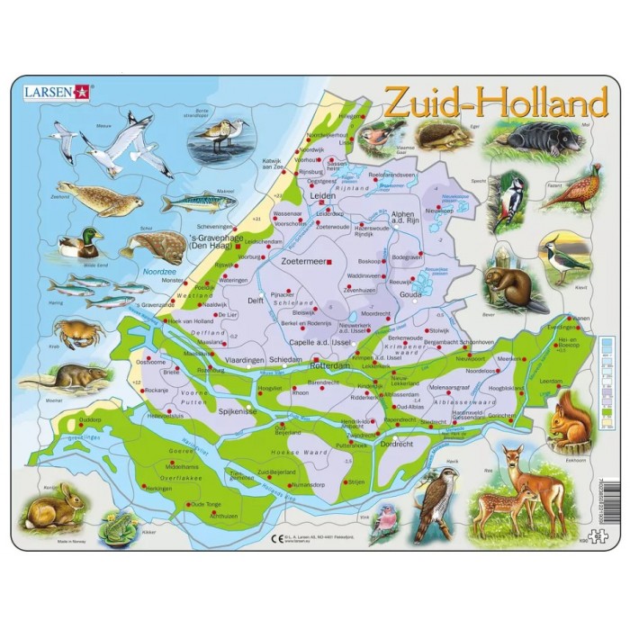 Larsen Rahmenpuzzle - Karte der Niederlande (auf Niederländisch)