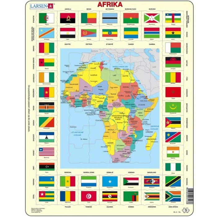 Larsen Rahmenpuzzle - Afrika (auf Niederländisch)