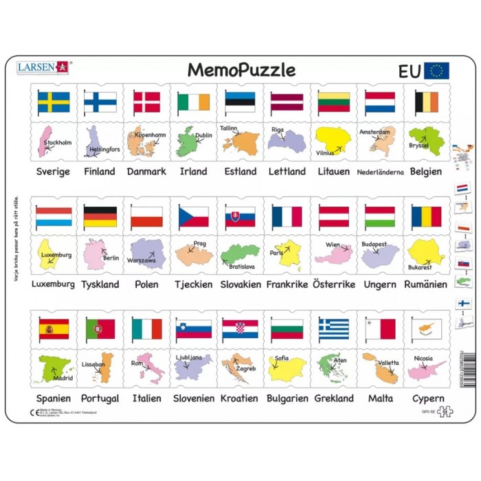 Larsen Rahmenpuzzle - MemoPuzzle (auf Schwedisch)