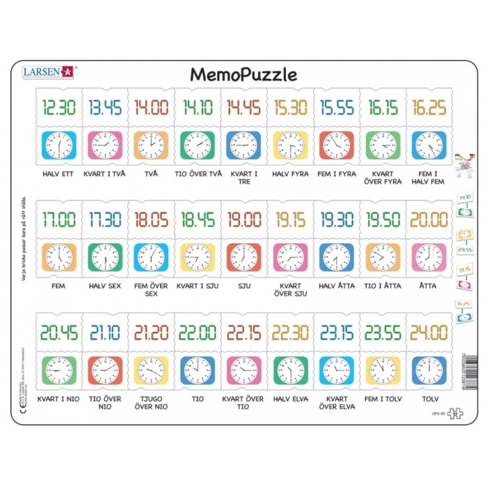 Larsen Rahmenpuzzle - MemoPuzzle (auf Schwedisch)