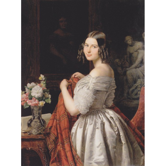 Grafika Ferdinand Georg Waldmüller: Junge Dame bei der Toilette, 1840
