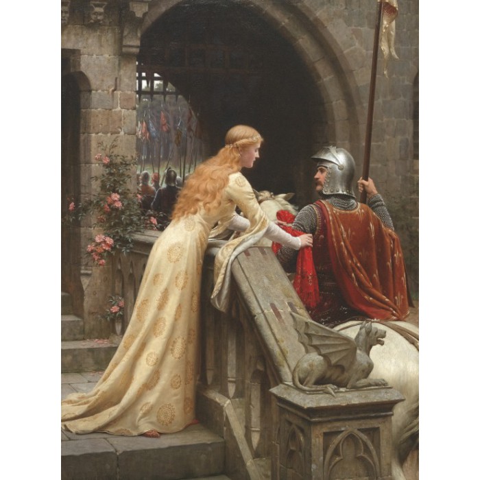 Grafika Edmund Blair Leighton: Dieu te protège, 1900