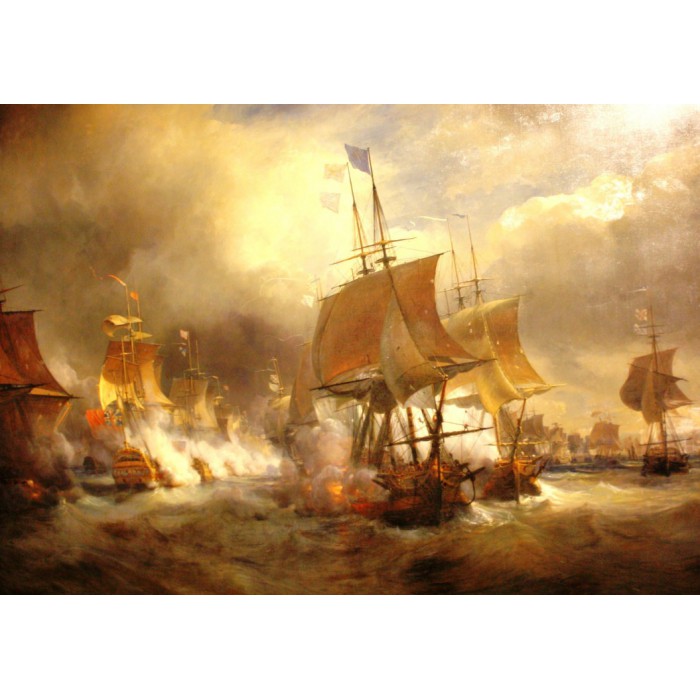 Grafika Théodore Gudin: Bataille d`Ouessant, 1848