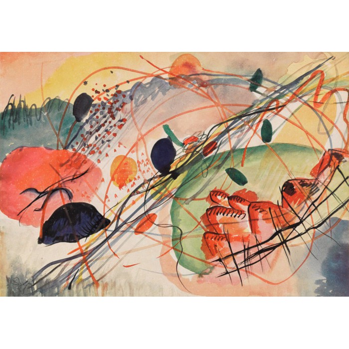Grafika Wassily Kandinsky: Aquarell 6, Kunstdrucke auf japanpapier