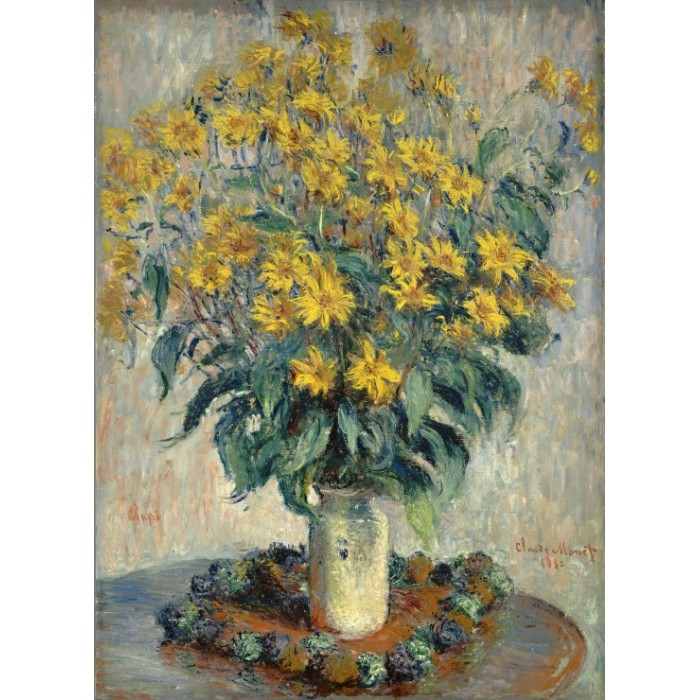 Grafika Claude Monet - Jerusalem Artischocke Blumen, 1880