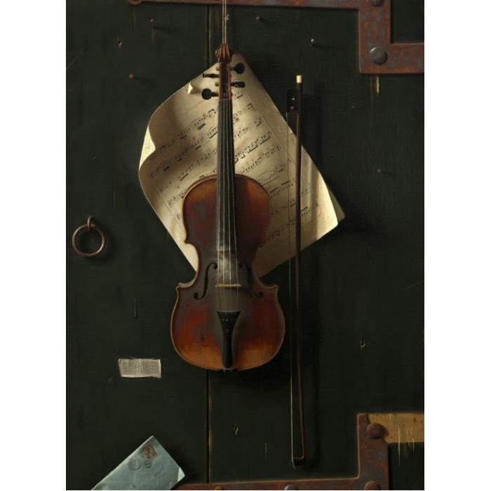 Grafika William Michael Harnett: The Old Violin, 1886
