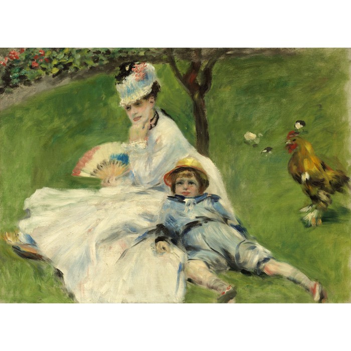 Grafika Auguste Renoir: Madame Monet and Her Son, 1874