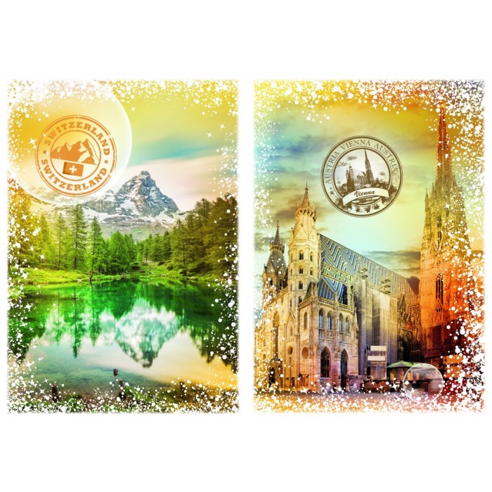 Grafika Travel around the World - Österreich und die Schweiz