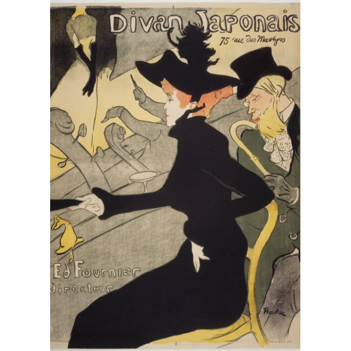 Grafika Kids Magnetische Teile - Henri de Toulouse-Lautrec: Divan Japonais, 1892-1893
