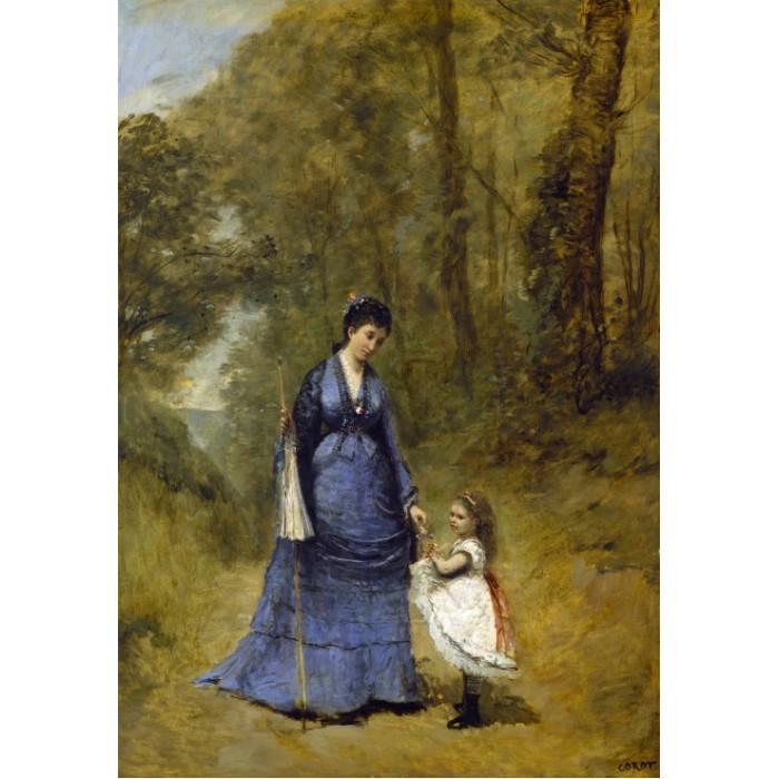 Grafika Kids Jean-Baptiste-Camille Corot: Madame Stumpf and Her Daughter, 1872