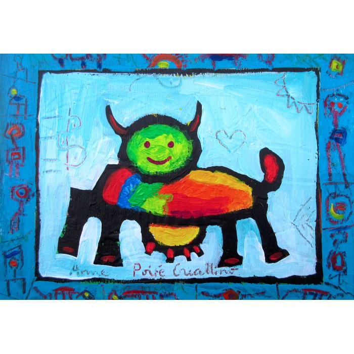 Grafika Kids Anne Poiré & Patrick Guallino - Vache Radieusement Arc-en-ciel