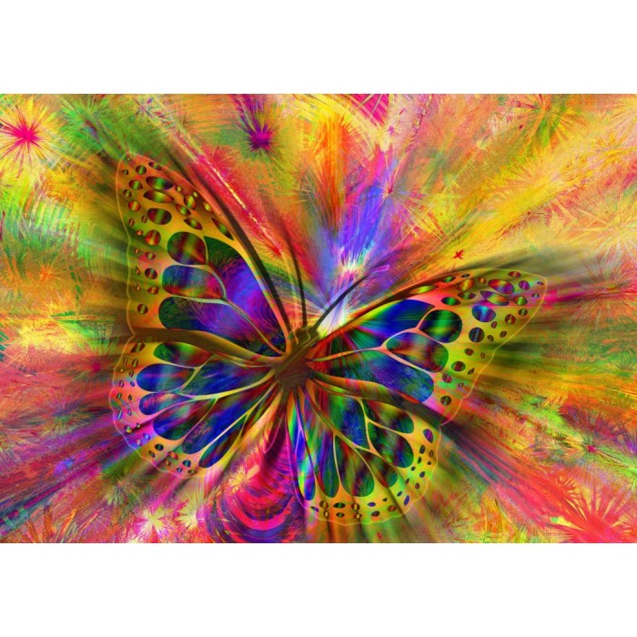 Bluebird Puzzle Colorful Butterfly