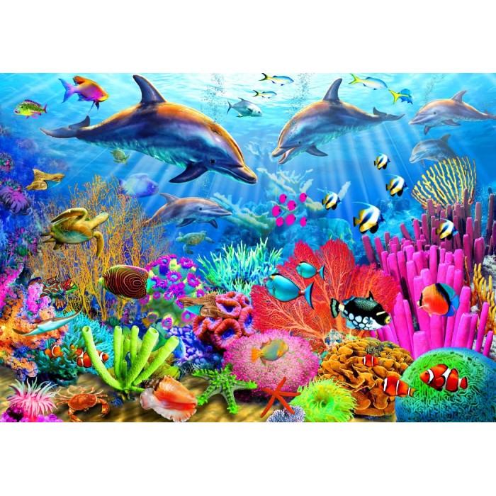 Bluebird Puzzle Dolphin Coral Reef