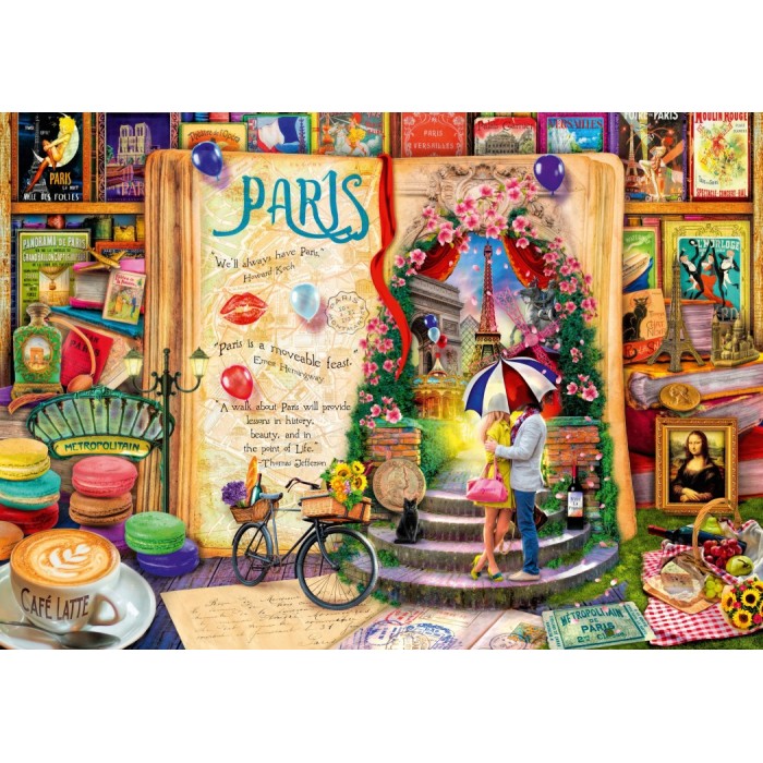 Bluebird Puzzle Life is an Open Book Paris