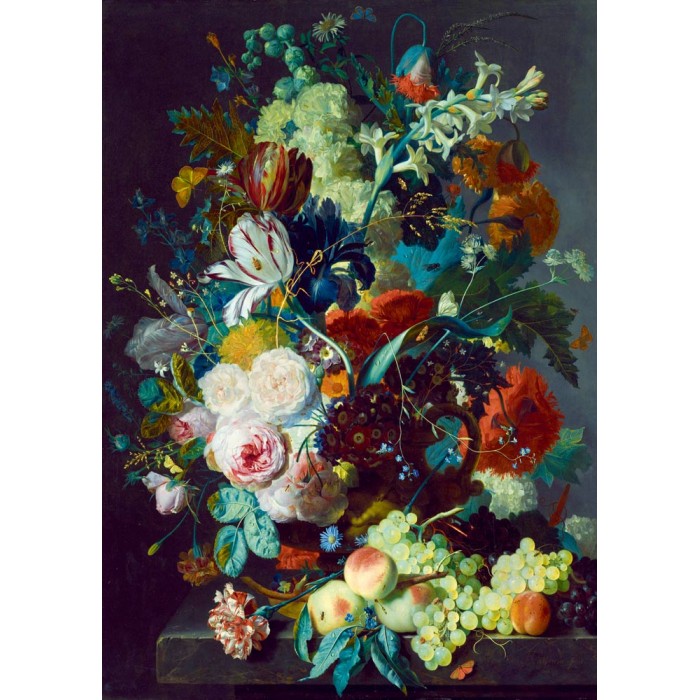 Bluebird Puzzle Jan Van Huysum - Still Life with Flowers and Fruit, 1715