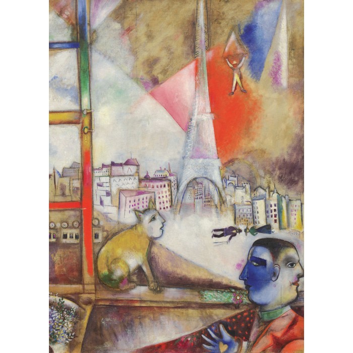 Eurographics Marc Chagall - Paris aus dem Fenster (Detail)