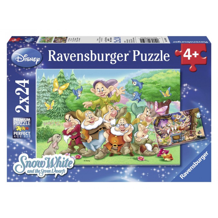 Ravensburger 2 Puzzles - Schneewittchen und die sieben Zwerge