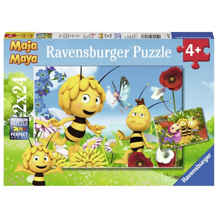Ravensburger 2 Puzzles - Biene Maja und Ihre Freunde