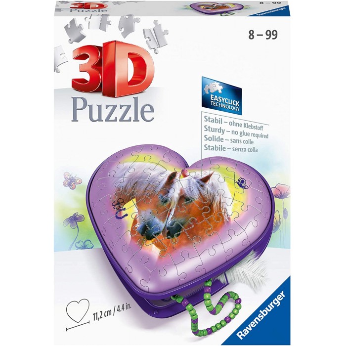 Ravensburger 3D Puzzle - Herzschatulle - Pferde