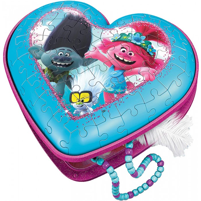 Ravensburger 3D Puzzle - Heart-Shaped Box - Trolls
