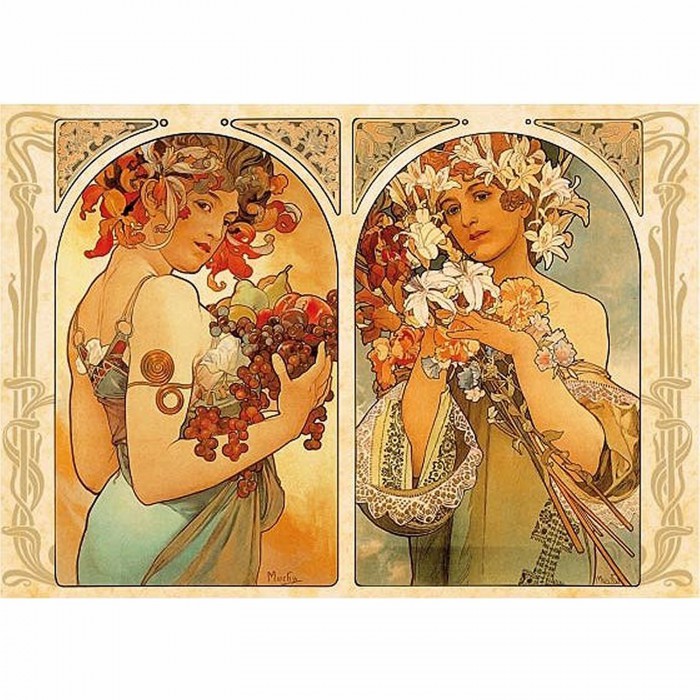 DToys Alphonse Mucha: Früchte und Blumen