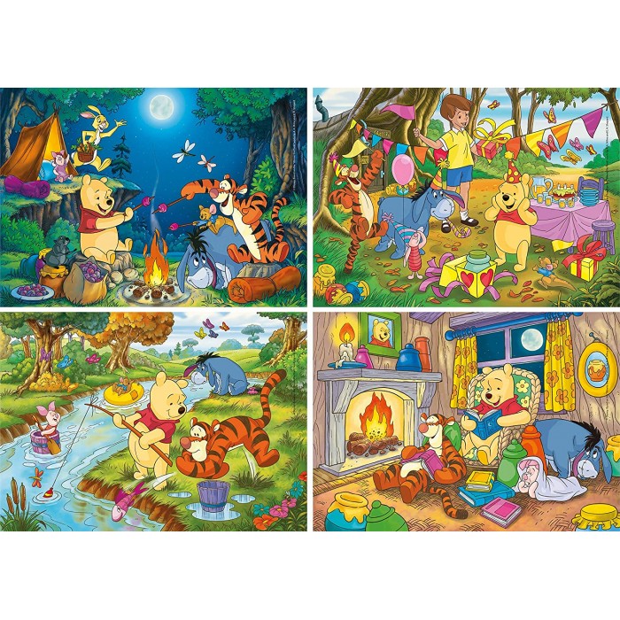 Clementoni 4 Puzzles - Winnie The Pooh (2x20, 2x60 Teile)